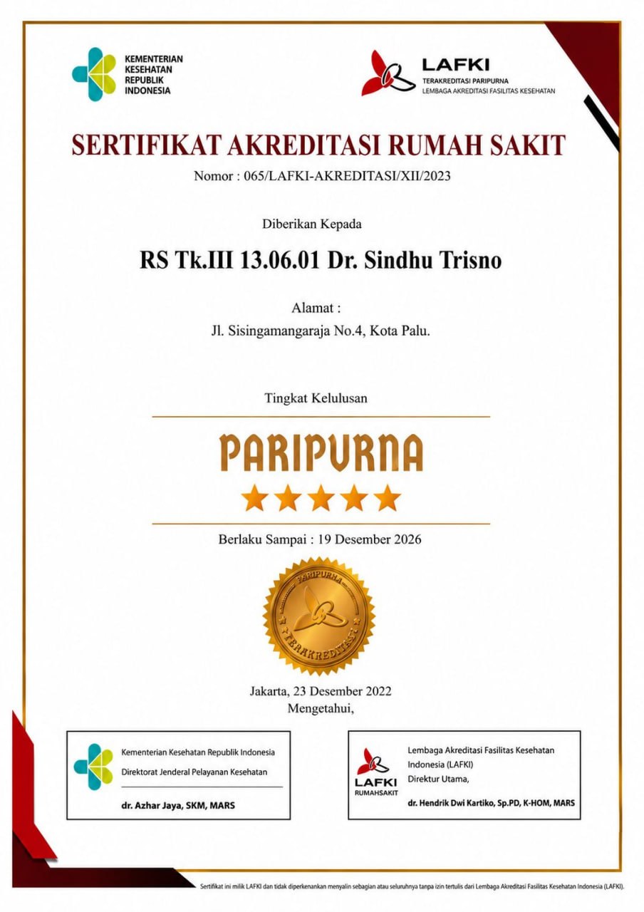 RS Dr. Sindhu Trisno Raih Akreditasi Paripurna
